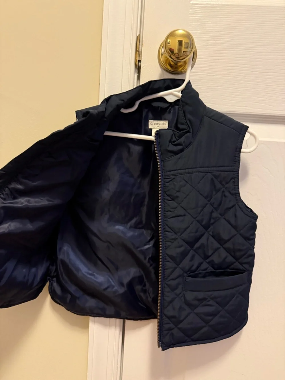 J. Crew Crewcuts Quilted Navy Puffer Vest size 3T